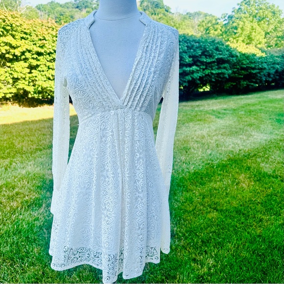Free People Uptown Lace Mini Dress - Picture 4 of 16